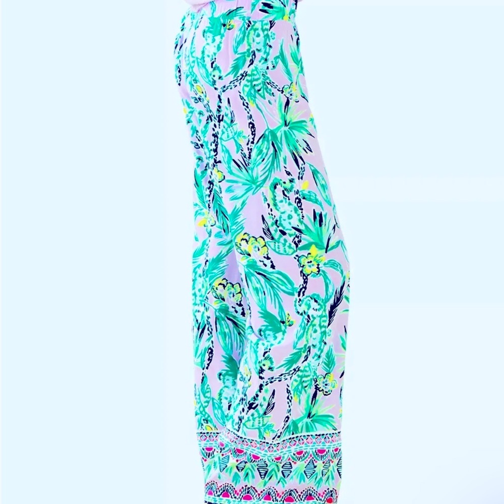 Lilly Pulitzer NWT 33" Bal Harbour Palazzo Pants Its Impawsible $128 Size 2XS - Picture 1 of 10